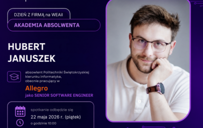 Akademia Absolwenta – spotkanie z absolwentem Informatyki PŚk pracującym w Allegro