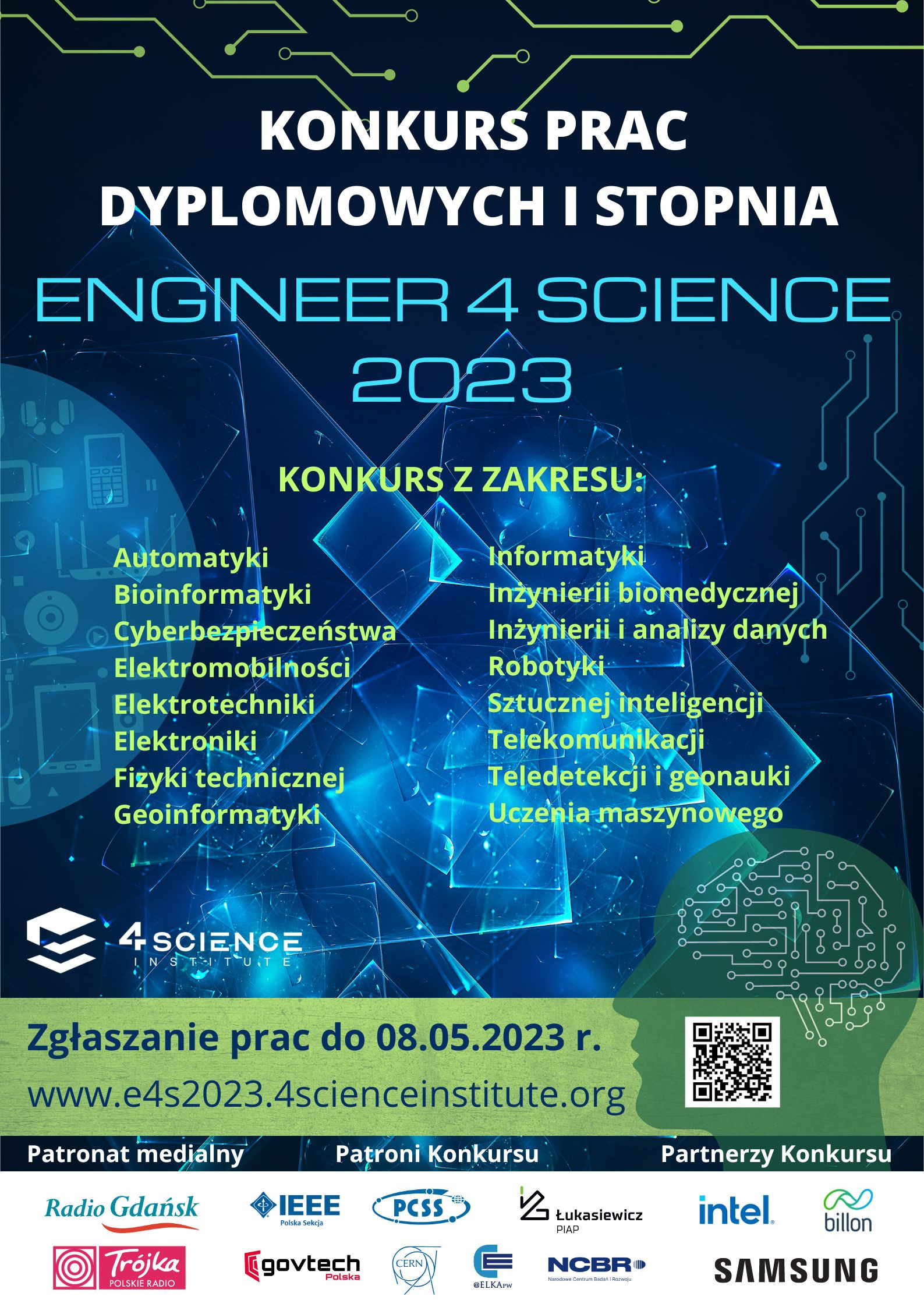Konkurs prac dyplomowych "Engineer 4 Science 2023". Zgłoszenia do 08.05.2023.
