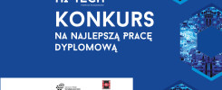 Konkurs na najlepszą pracę dyplomową "HI-TECH". Logotypy Kieleckiego Parku Technologicznego i Politechniki Świętokrzyskiej.