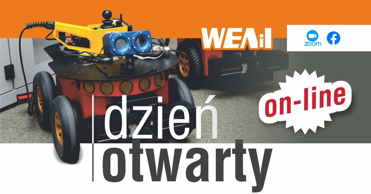 Dzień otwarty online. Robotyka, technika, nauka. Kontekst: wydarzenie edukacyjne.